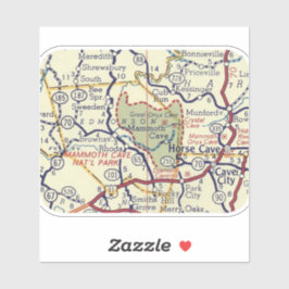 マンモスケーブNPヴィンテージマップ シール