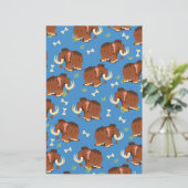 マンモスパターンかわいい漫画。 便箋 (スタンド正面)