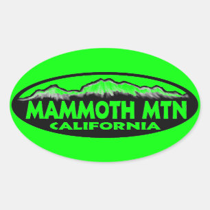 マンモスマウンテンカリフォルニアの卵形ステッカー 楕円形シール