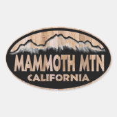 マンモスマウンテンカリフォルニアの木製の楕円形のシール 楕円形シール (正面)