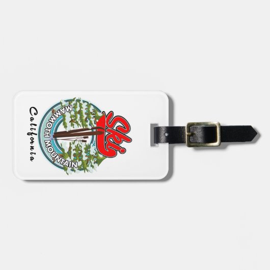 マンモスマウンテンカリフォルニアスキーロゴ ラゲッジタグ (正面横)