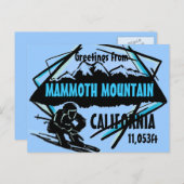 マンモスマウンテンカリフォルニアブルースキハガキ ポストカード (正面/裏面)