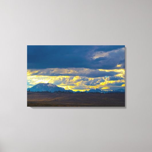 マンモスレイクスエリアHDR キャンバスプリント (正面)