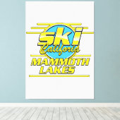 マンモスレイクスカリフォルニアスキーロゴ キャンバスプリント (インサイチュ (ウッドフロア))