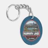 マンモスレイクスカリフォルニアトラベルアートエンブレム キーホルダー (正面左)