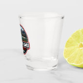 マンモスレイクスカリフォルニアトラベルアートエンブレム ショットグラス (右)