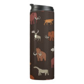 マンモス時代：先史時代をテーマにしたパターン。 タンブラー (回転右)