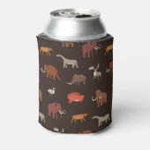 マンモス時代:先史時代をテーマにしたパターン。 缶クーラー (缶裏面)