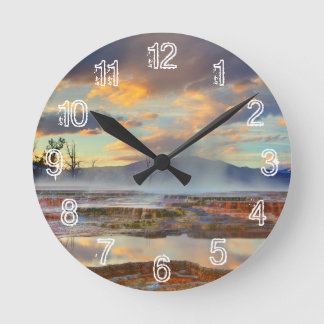 マンモス温泉 ラウンド壁時計