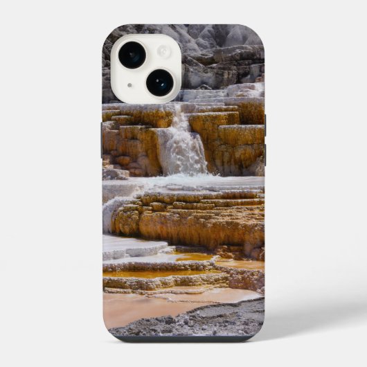 マンモス・スプリングス滝 iPhoneケース (裏面)