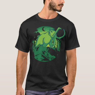 マンモス 先史時代の動物 レトロ Tシャツ