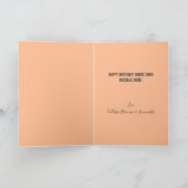マンモダンダリンオレンジ12フォト誕生日 カード (内部)