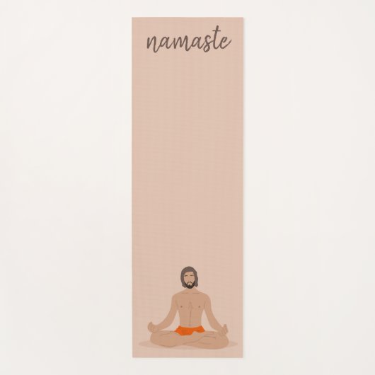 マンモダンヨギエクササイズポーズナマステ平和 ヨガマット (正面)