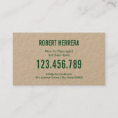 マンモーニンググラスヤーン気にガーデニング造園 名刺 (裏面)