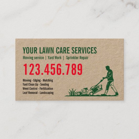 マンモーニンググラスヤーン気にガーデニング造園 名刺 (正面)