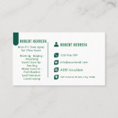 マンモーニンググラスヤーン気にガーデニング造園 名刺 (裏面)