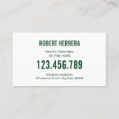 マンモーニンググラスヤーン気にガーデニング造園 名刺 (裏面)