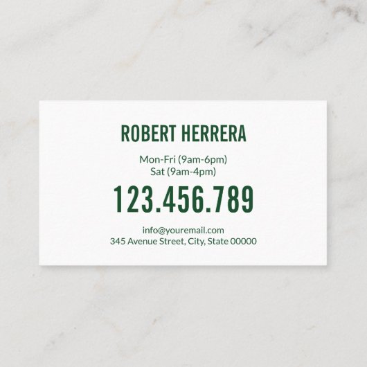 マンモーニンググラスヤーン気にガーデニング造園 名刺 (裏面)