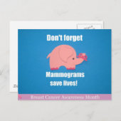 マンモ忘れグラムは生救きる! ポストカード (正面/裏面)