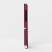 マンライディング図解入りの、写真付きのレトロレッドバイク Case-Mate iPhoneケース (裏面/左)