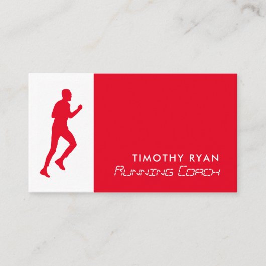 マンランニングズスポーツマン、スポーツコーチ 名刺 (正面)