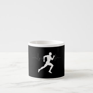 マンランニングズランナーズシルエットハートビートライン エスプレッソカップ