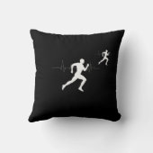 マンランニングズランナーズシルエットハートビートライン クッション (裏面)