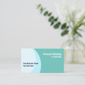 マンリモダンティール(緑がかった色)ライトブルー圧力洗浄 名刺 (スタンド正面)