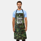 マンリーおもしろいカモフラージュ エプロン (着用した状態)