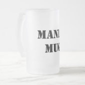 マンリーおもしろいタイポグラフィ フロストグラスビールジョッキ (正面左)