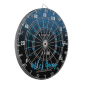 マンリーカーおもしろいー走行距離計ブルーグリッター ダーツボード (正面左)