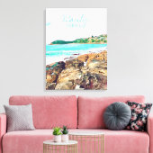 マンリービーチ海サーフオーストラリア旅行 キャンバスプリント (インサイチュ (リビング))