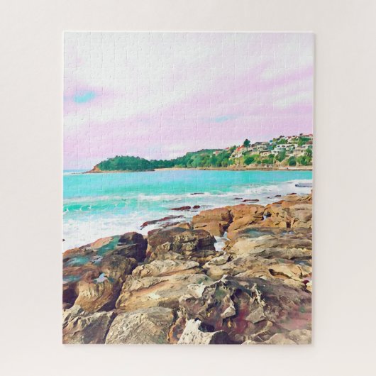 マンリービーチ海サーフオーストラリア旅行 ジグソーパズル (縦)