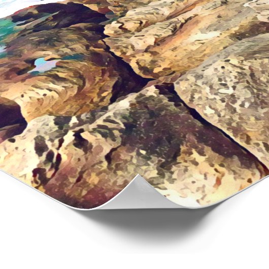 マンリービーチ海サーフオーストラリア旅行 ポスター (角)