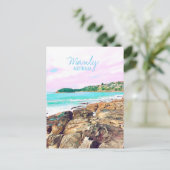 マンリービーチ海サーフオーストラリア旅行 ポストカード (スタンド正面)