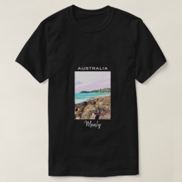 マンリービーチ海サーフオーストラリア旅行 Tシャツ