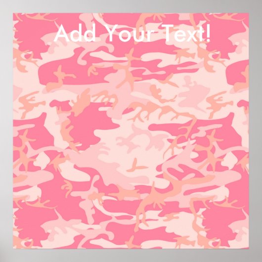 マンリーピンク迷彩柄 ポスター (正面)