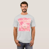 マンリーピンク迷彩柄 Tシャツ (正面フル)