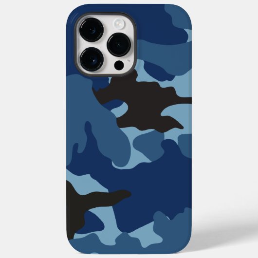 マンリーブルー迷彩柄軍隊カモフラージパターンタフ Case-Mate iPhoneケース (裏面)