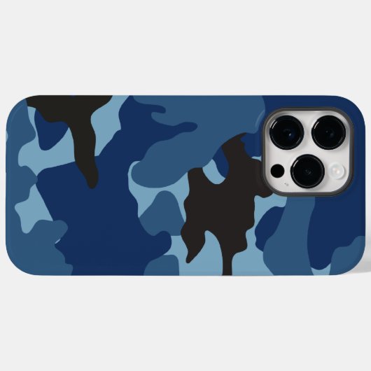 マンリーブルー迷彩柄軍隊カモフラージパターンタフ Case-Mate iPhoneケース (裏面 (横))