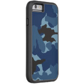 マンリーブルー迷彩柄軍隊カモフラージパターンタフ Case-Mate iPhoneケース (裏面/右)