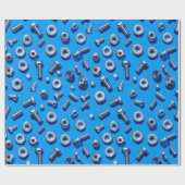 マンリーマンギア頭ナットとボルトギフトラップ ラッピングペーパー (フラット)