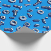 マンリーマンギア頭ナットとボルトギフトラップ ラッピングペーパー (角)