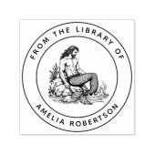 マンリーマーマンが岩の上にカニとチェーンを彫り込んだ本 セルフインキングスタンプ (デザイン)