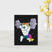 マンリーユニコーンボディビル筋おもしろいトレーニングギー カード (黄色い花)