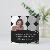 マンレトロ50番目の誕生日招待状 招待状 (スタンド正面)