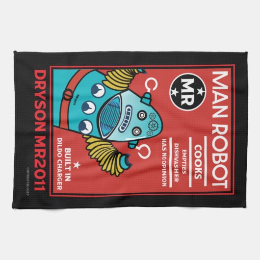 マンロボットザ・パーフェクトマン キッチンタオル (横)