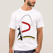 マンヴィンテージロードバイク。自転車に乗って。 Tシャツ (正面)