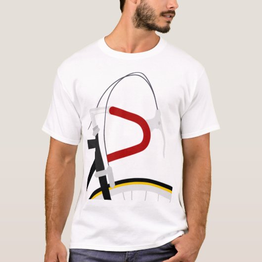 マンヴィンテージロードバイク。自転車に乗って。 Tシャツ (正面)