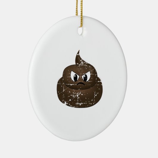 マン動揺してト怒ーンウンチ セラミックオーナメント (右)